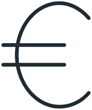 Ein Icon, das ein Eurozeichen zeigt.